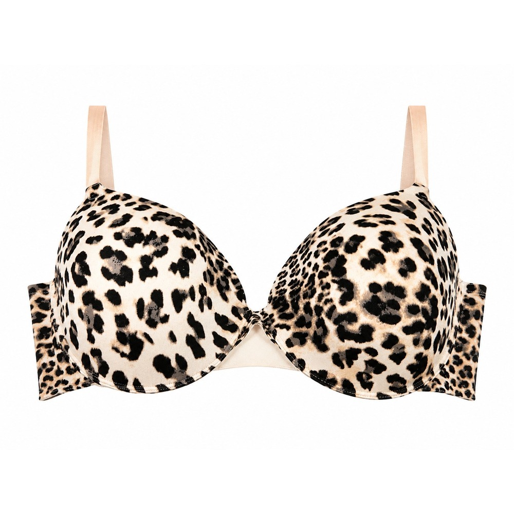 Soma Vanishing Back Full Coverage Underwire Bra 36D Leopard Animal Print Tan - Picture 1 of 8